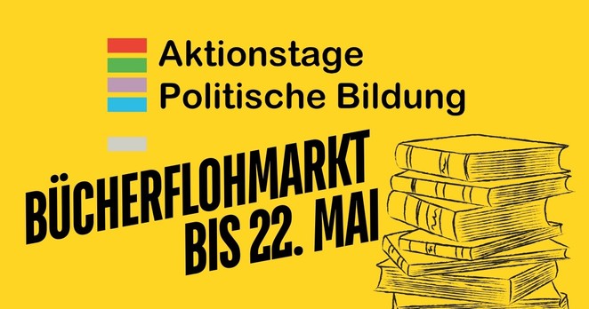 Der Bücherflohmarkt der Aktionstage Politische Bildung ist noch bis 22. Mai geöffnet.