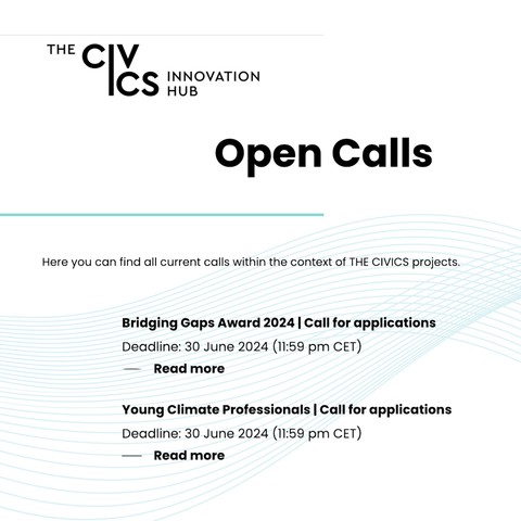 Zwei Open calls warten auf civics education AkteurInnen: Bridging Gaps Award 2024 und Young Climate Professionals. Beide Ausschreibungen enden mit 30. Juni 2024